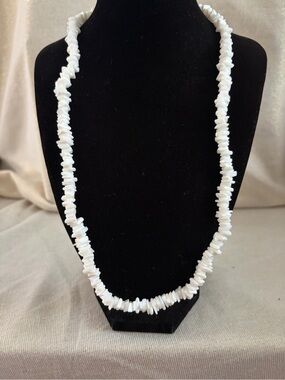 White Shell Chip Necklace - Elegant Women’s Jewelry